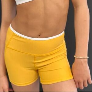 Vibrant Yellow Athletic Shorts for Women